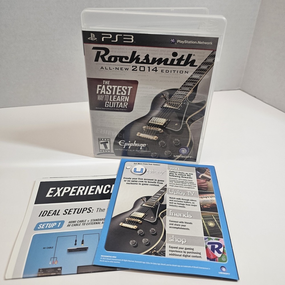 Rocksmith 2014 Edition PS3 CIB Guitar Learning Game Ubisoft‎